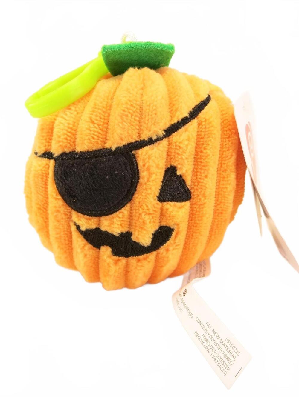 American Greetings Halloween Plush Pumpkin Keychain